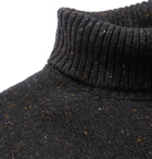 Massimo Alba - Derry Mélange Wool, Yak and Cashmere-Blend Rollneck Sweater - Black