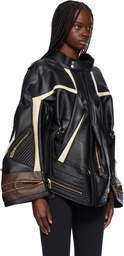 Junya Watanabe Black Komine Protector Faux-Leather Jacket