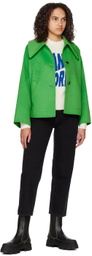 GANNI Green Wide Collar Jacket