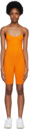 Live the Process Orange Corset Bodysuit