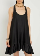 Anine Bing Lilith Silk-blend Mini Dress Black