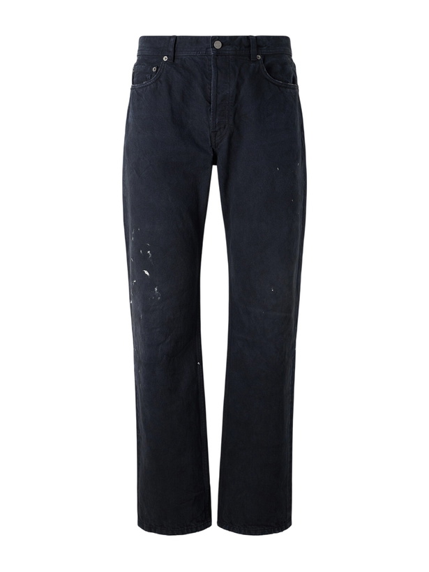 Photo: Enfants Riches Déprimés - Tommy Tonsil Straight-Leg Paint-Splattered Jeans - Black