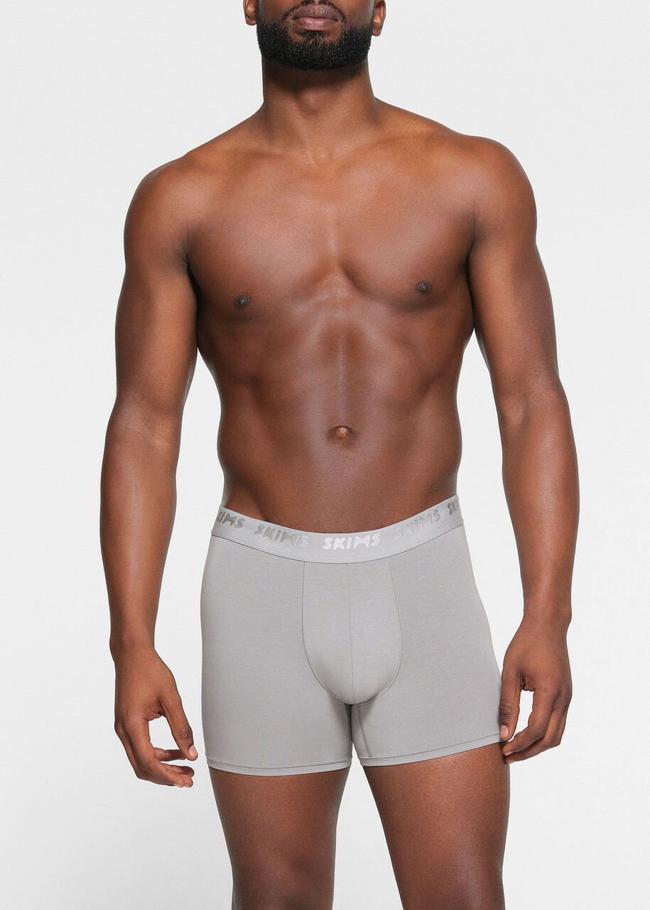 Skims Stretch-cotton Boxer Briefs set of Three Grey