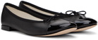 Repetto Black Flora Ballerina Flats