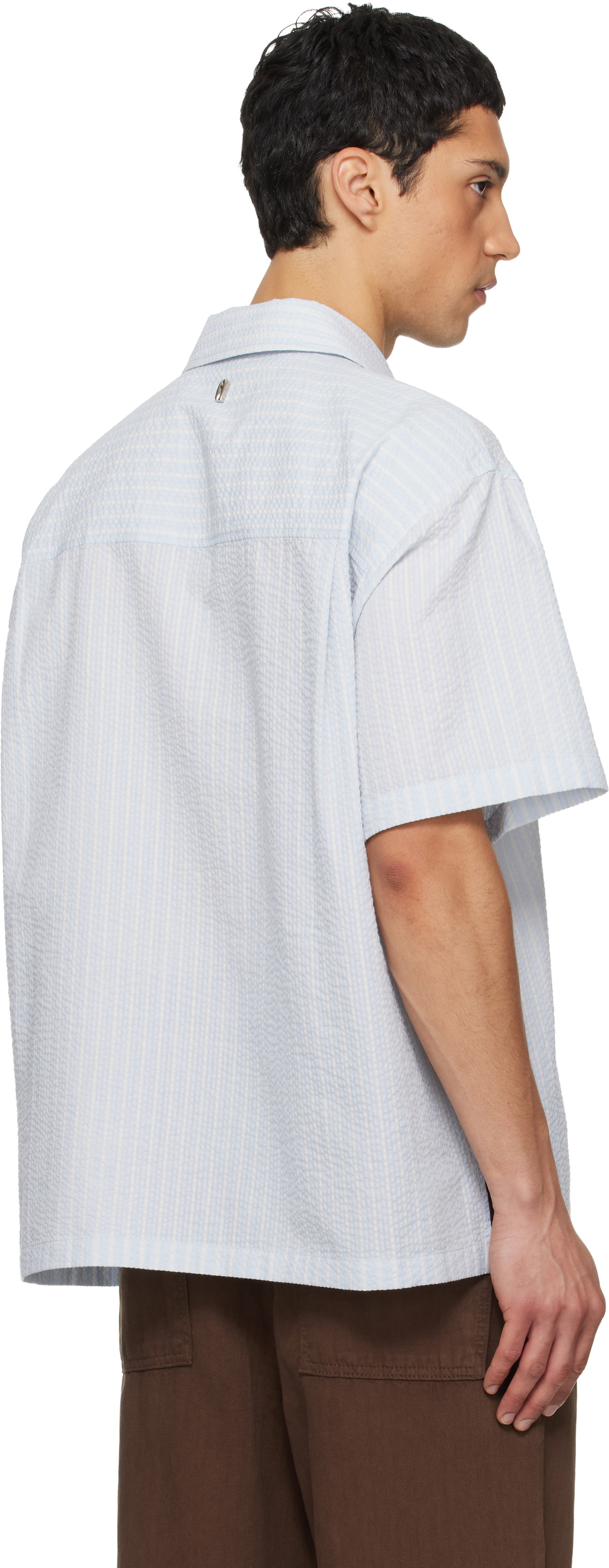 LE17SEPTEMBRE Blue Pullover Seersucker Shirt