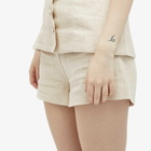 Faithfull The Brand Women's Lila Mini Linen Shorts in Oatmeal