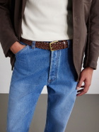 Drake's - 3cm Woven Leather Belt - Brown