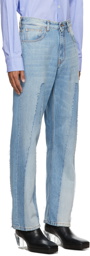 Marni Paneled Straight-Leg Jeans