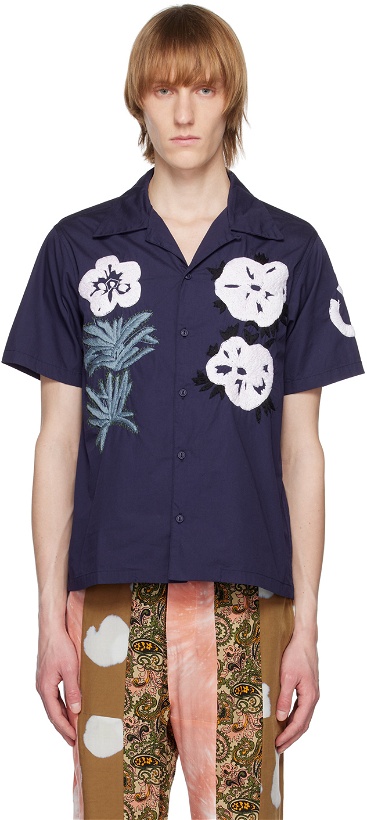 Photo: NOMA t.d. Navy Flower & Cactus Shirt