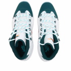 Reebok Men's Question Mid Sneakers in White/Forest Green/Orange Flare