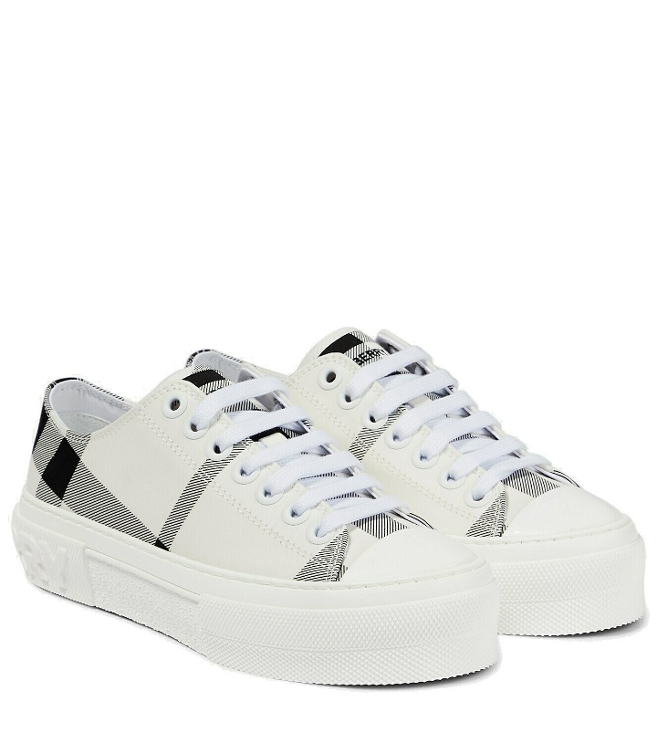 Photo: Burberry Vintage Check canvas low-top sneakers