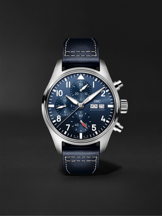 Photo: IWC Schaffhausen - Pilot's Watch Automatic Chronograph 41mm Stainless Steel and Leather Watch, Ref. No. IW388101