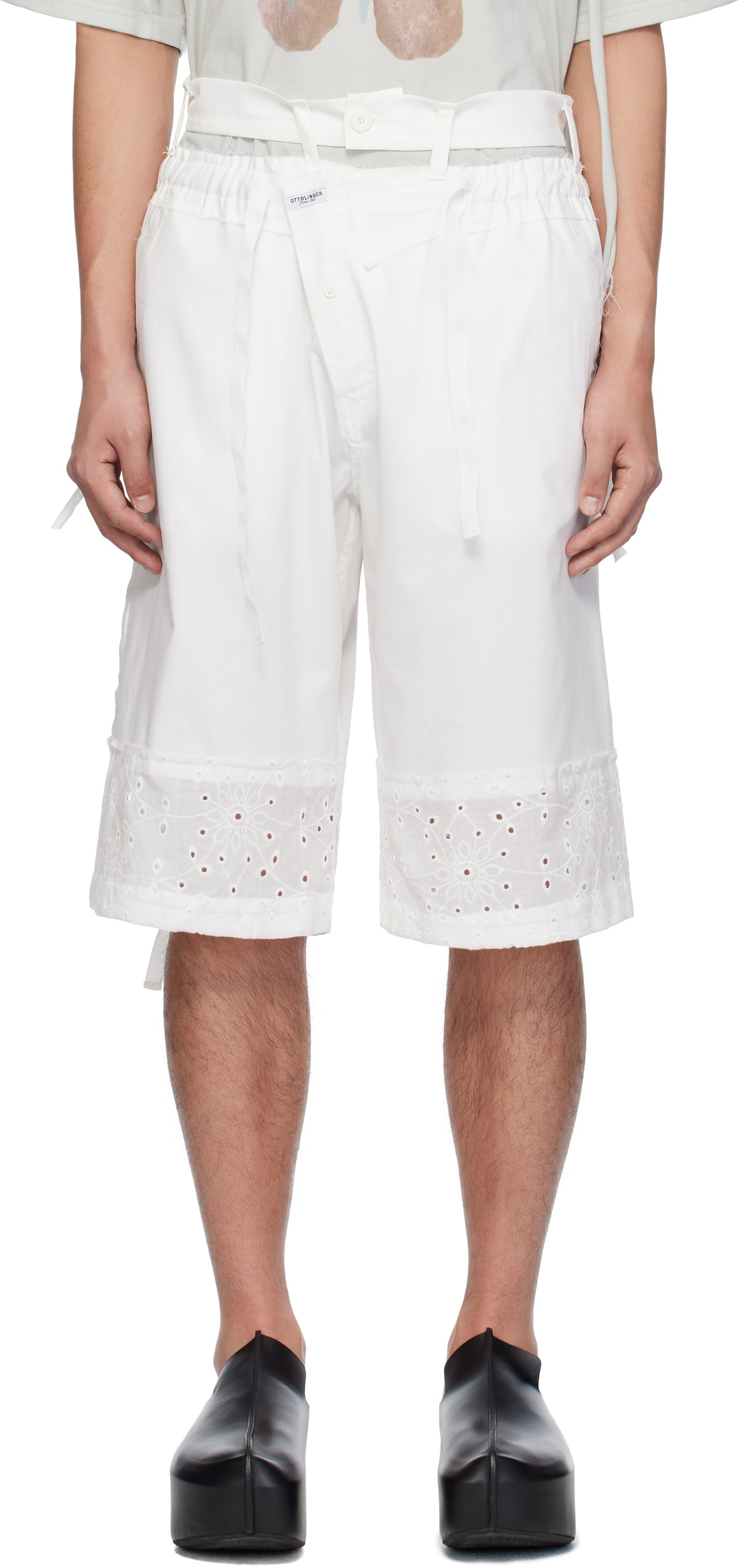 Ottolinger White Baggy Cargo Shorts
