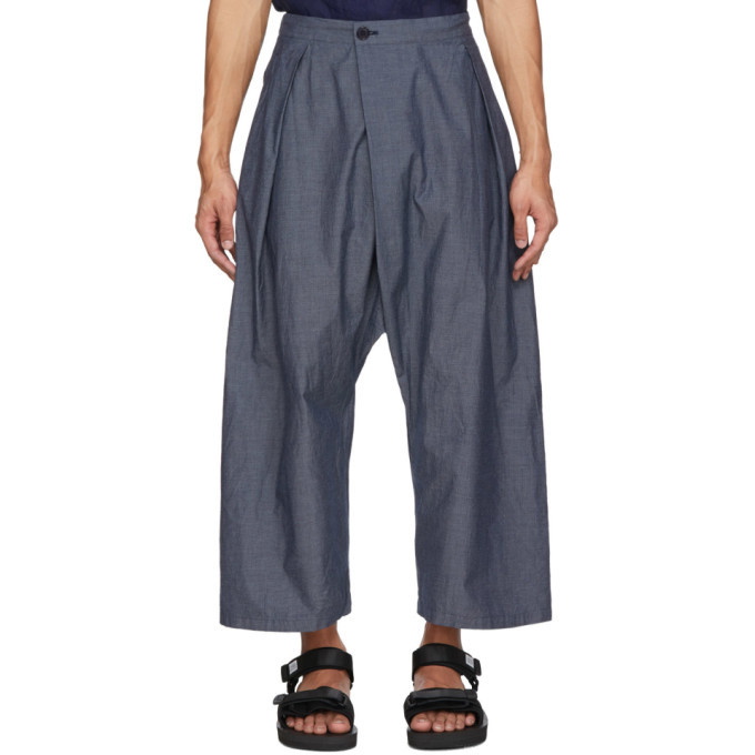 Photo: Blue Blue Japan Indigo Supima Cotton Wide Trousers