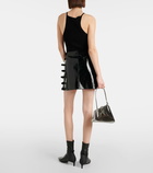 Courrèges Faux leather miniskirt