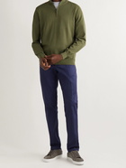 Canali - Slim-Fit Cotton Half-Zip Sweater - Green