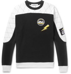 Givenchy - Appliquéd Quilted Cotton-Jersey Sweatshirt - Men - Black