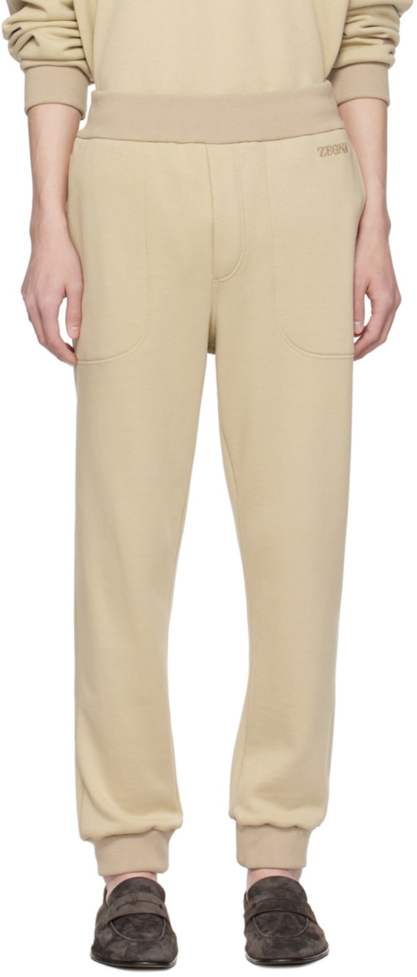 ZEGNA Beige Drawstring Sweatpants