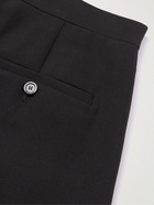 Balenciaga - Pleated Straight-Leg Wool-Blend Shorts - Black