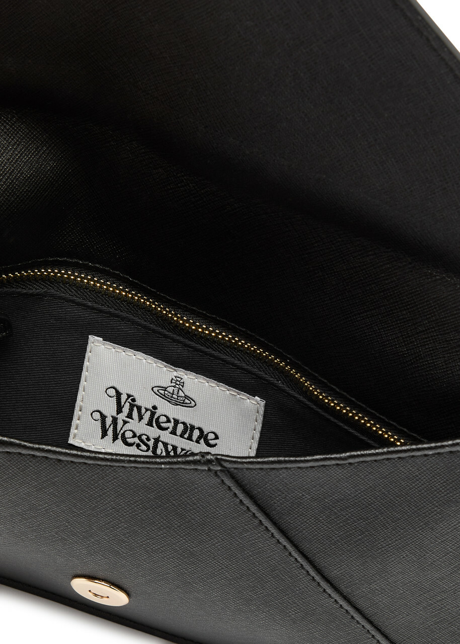Vivienne Westwood Envelope orb Leather Pouch - Black - One Size 