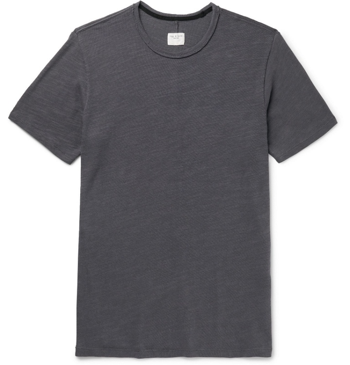 Photo: rag & bone - Slub Cotton-Jersey T-Shirt - Gray