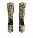 GUCCI - Snake Print Leather Boots