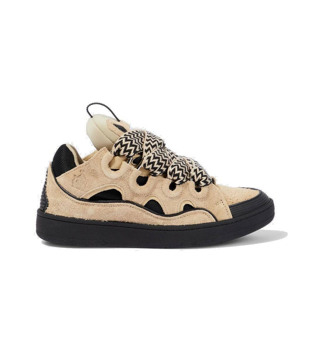 Photo: Lanvin Curb suede low-top sneakers