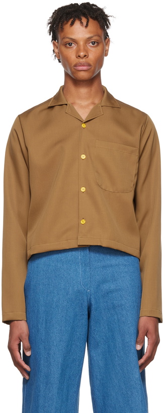 Photo: Theophilio SSENSE Exclusive Brown Wool Shirt