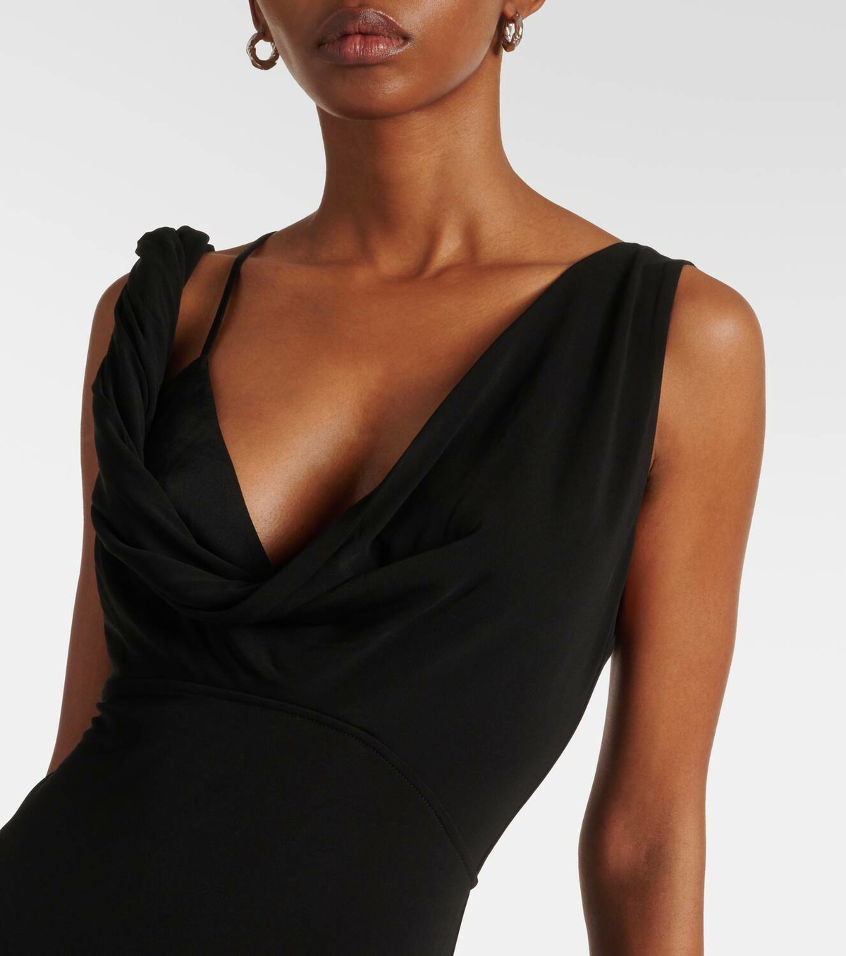 toteme twisted jersey dress Twist draped crêpe maxi Toteme Ladies dresses