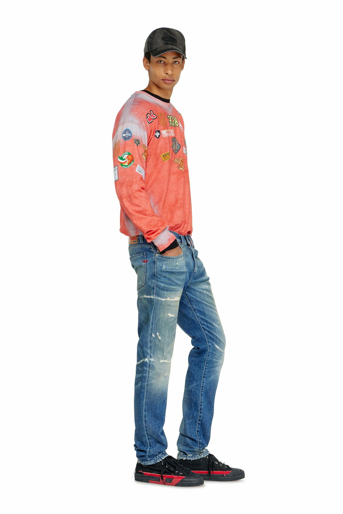 Diesel Slim Jeans Regular Waist 2019 D-Strukt, , Zip fly
