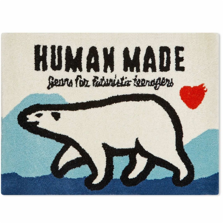 Photo: Human Made Men's Polar Bear Rug in Blue