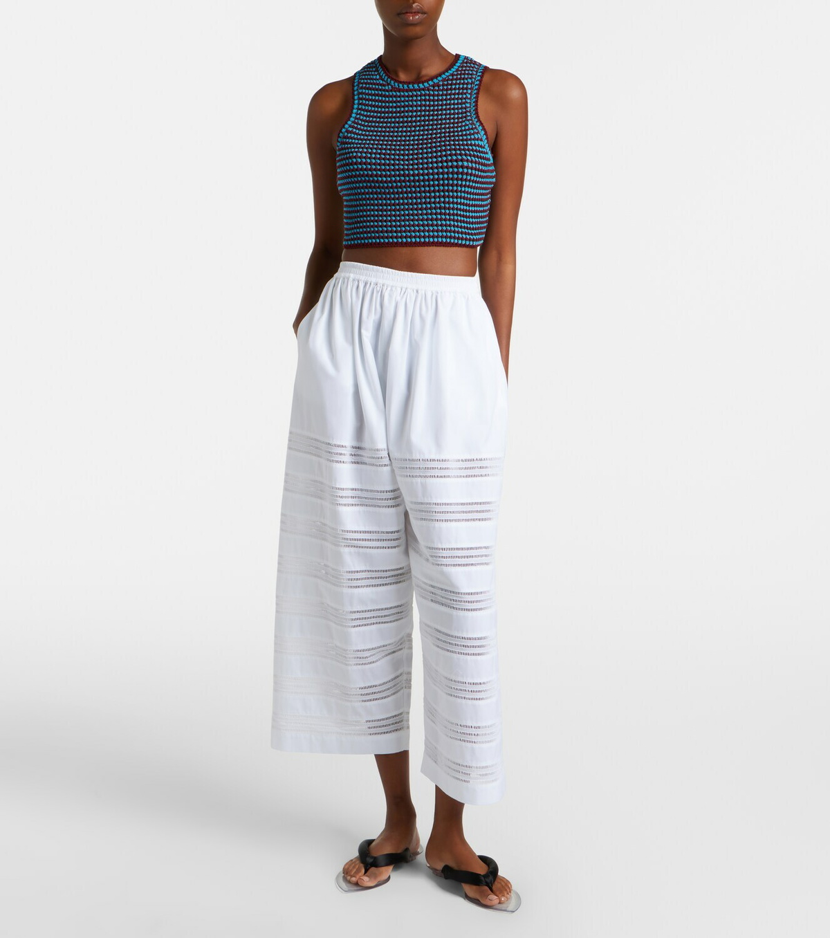 Alaïa Crochet cotton crop top