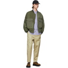 Comme des Garcons Homme Khaki Herringbone Bomber Jacket