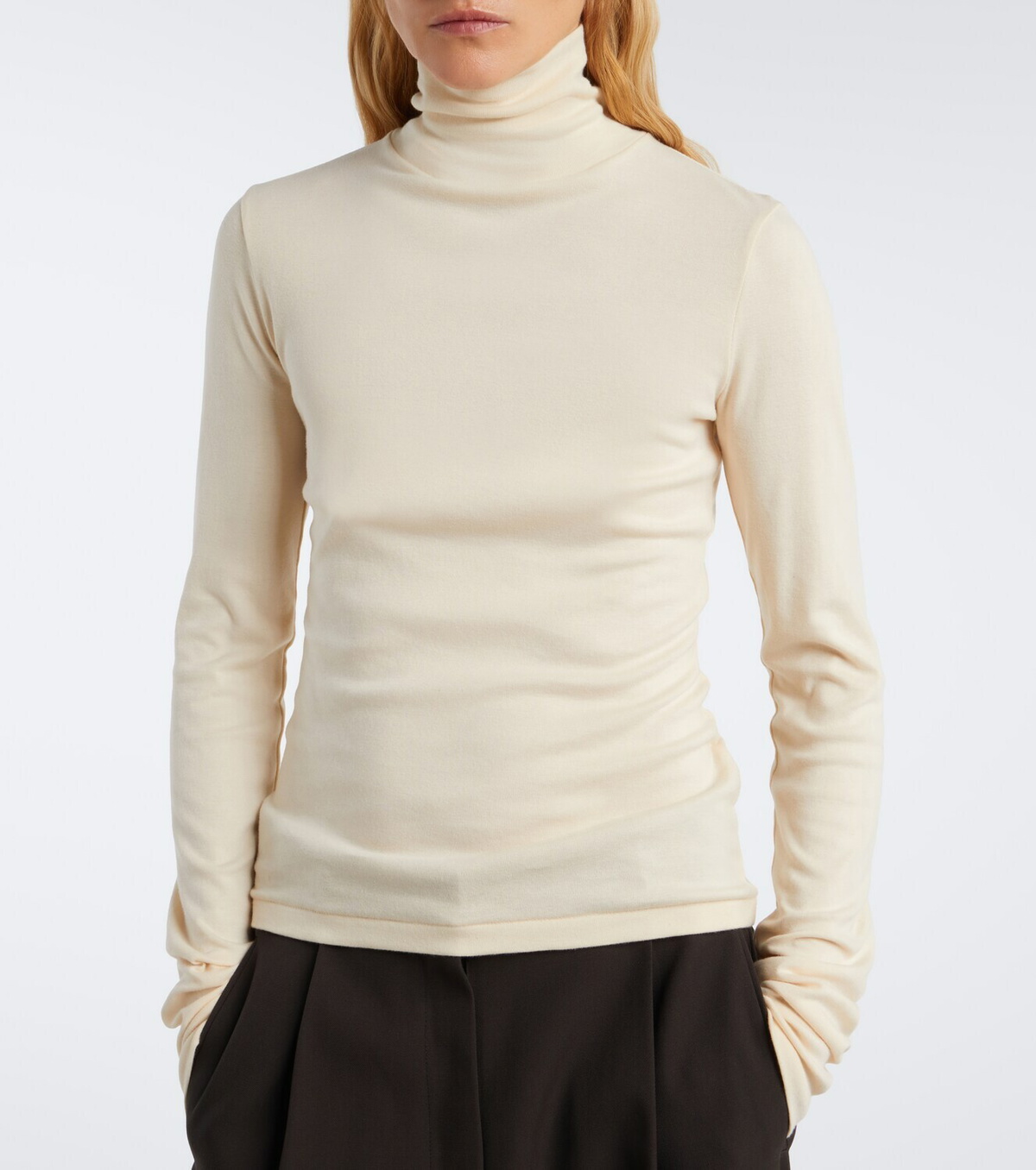 The Row Camron cotton jersey turtleneck top