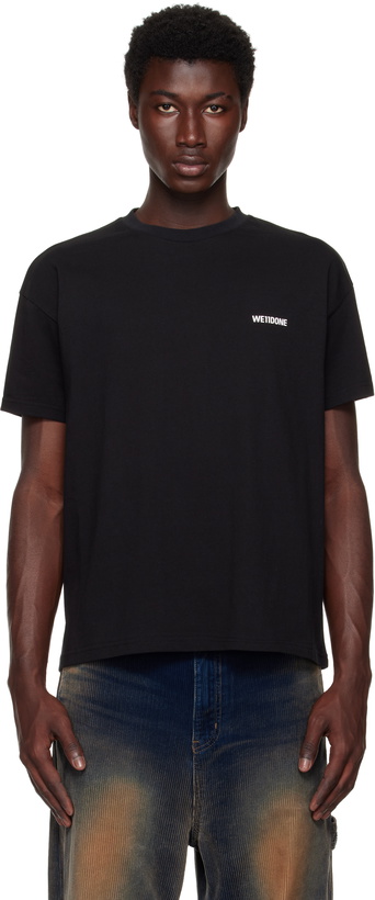 Photo: We11done Black Cotton Mini Logo T-shirt