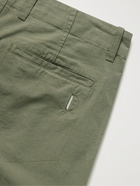 FOLK - Assembly Tapered Pleated Cotton-Canvas Trousers - Green - 2