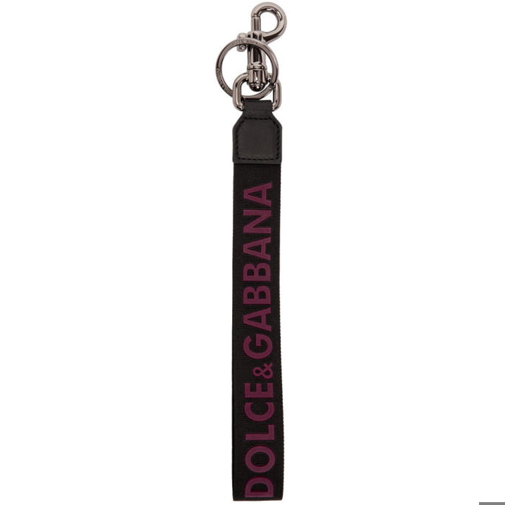 Photo: Dolce and Gabbana Black Rubber Logo Keychain
