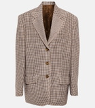 Acne Studios - Gingham linen-blend blazer