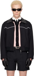 Ernest W. Baker Black Western Harrington Jacket