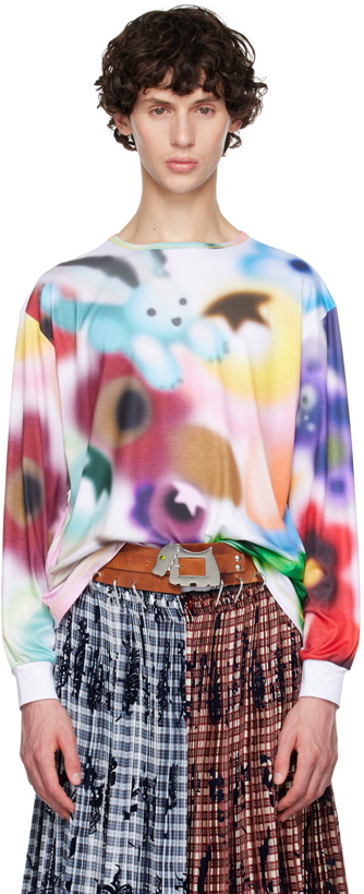 Photo: Chopova Lowena Multicolor Airbrush Bunny Long Sleeve T-Shirt