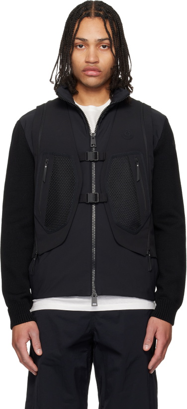Photo: Moncler Black 'Matt Black' Spica 2-in-1 Vest