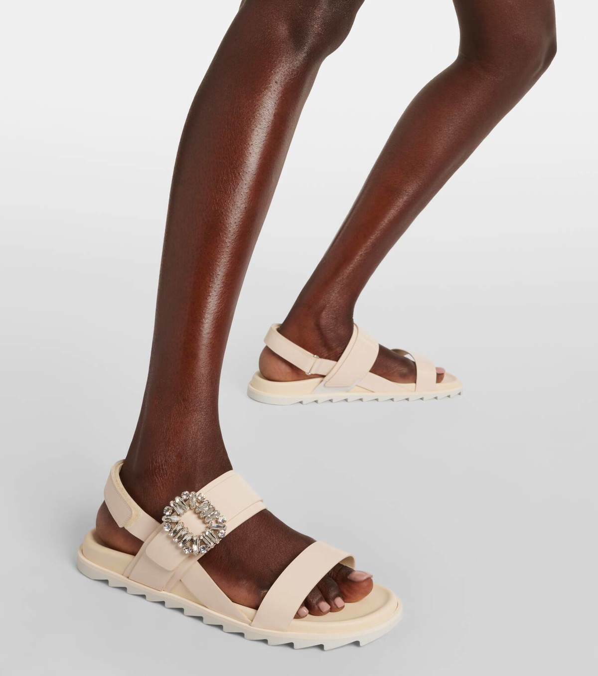 Roger Vivier Slidy Viv' embellished leather sandals Roger Vivier