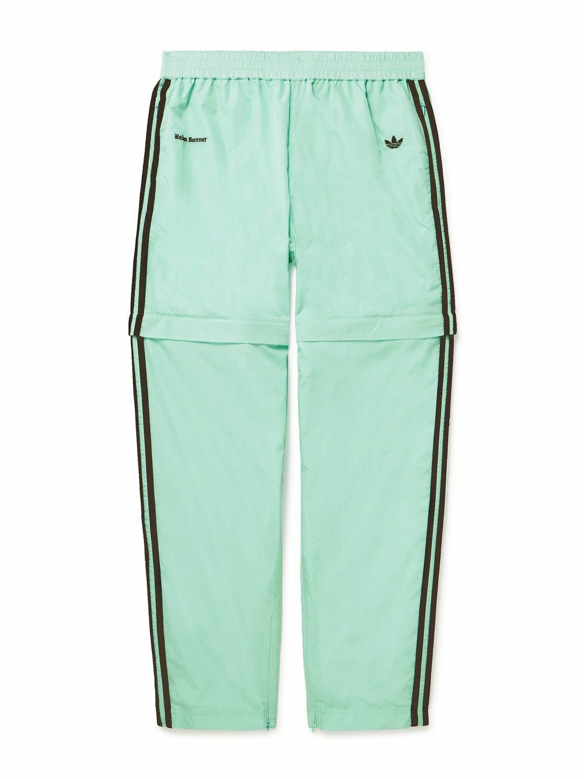 Photo: adidas Consortium - Wales Bonner Straight-Leg Convertible Striped Shell Sweatpants - Green