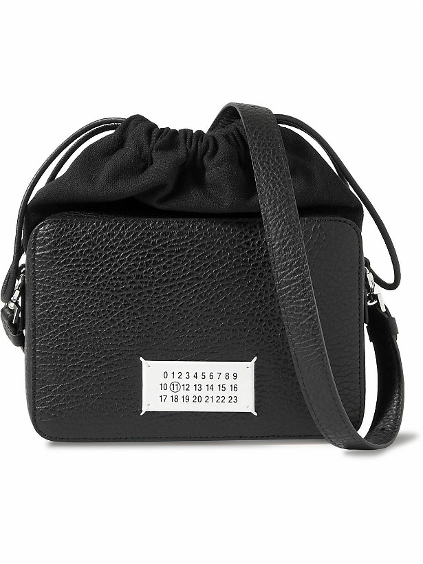 Photo: Maison Margiela - Logo-Appliquéd Full-Grain Leather and Canvas Camera Bag