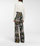 Diane von Furstenberg - Federica high-rise silk wide-leg pants