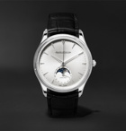 Jaeger-LeCoultre - Master Ultra Thin Moon 39mm Stainless Steel and Alligator Watch - Men - White