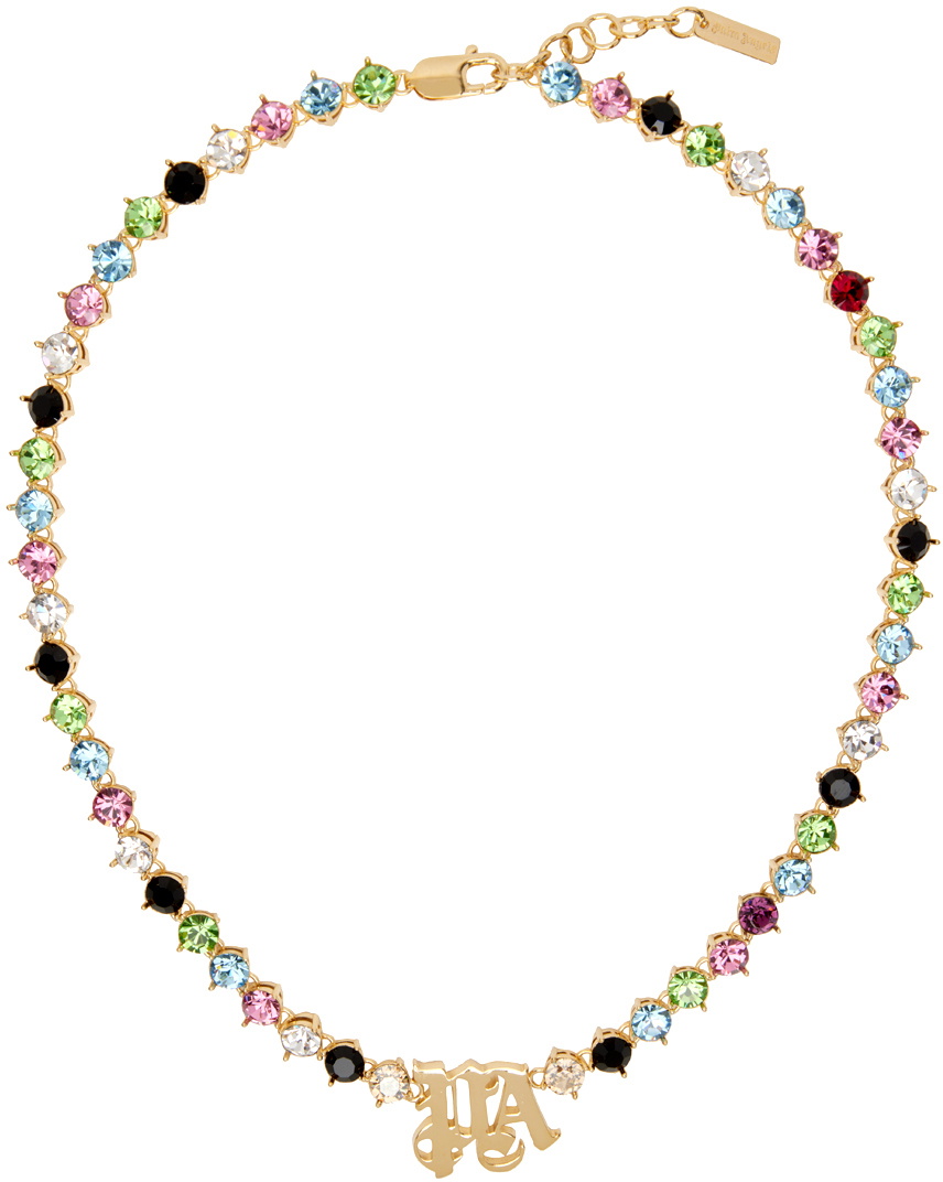 アクセサリー Palm Angels PA CHAIN NECKLACE GOLD Palm Angels Gold 'PA' Necklace Palm Angels