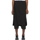 Yohji Yamamoto Black Wrap Trousers