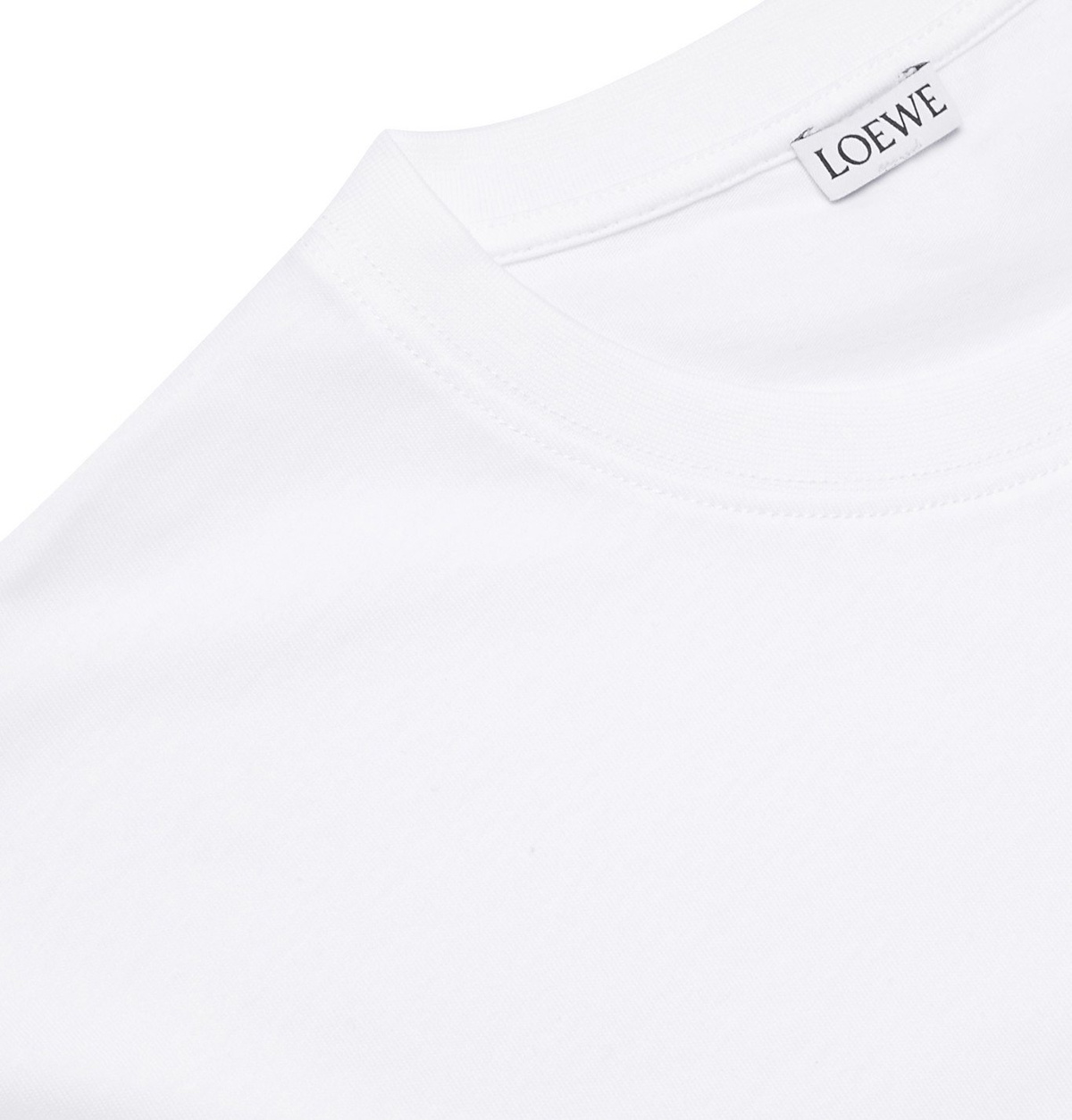 Loewe - Logo-Embroidered Cotton-Jersey T-Shirt - White Loewe