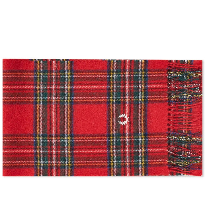 Photo: Fred Perry Authentic Men's Royal Stewart Tartan Scarf in Red